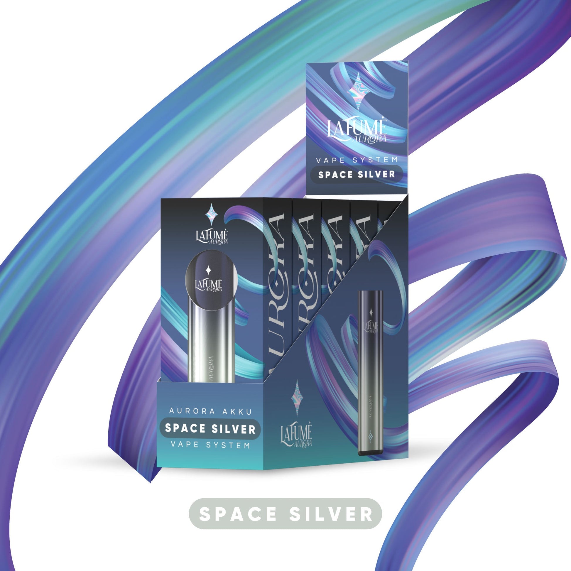 Aurora Akkuträger - Space-Silver (5 Stück)